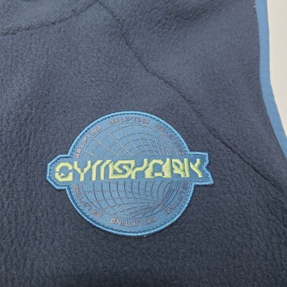 Gymshark Vibes Vest Full Zip-Up Men's Size Medium Fleece Blue Green - Picture 3 of 8